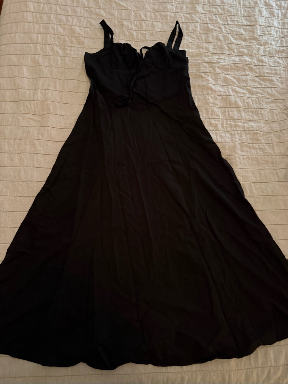 Classic Black Maxi Dress with Built-In Bust Support